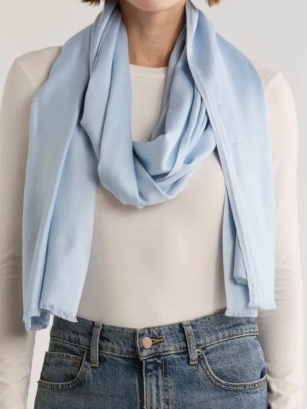 Light Blue Women's Scarf - Soft Everyday Wrap